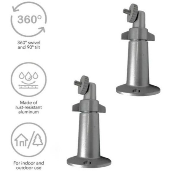 Security Wall Mount Metal Bracket Universal 0.25'' Thread Screw indoor/Outdoor - Picture 3 of 8